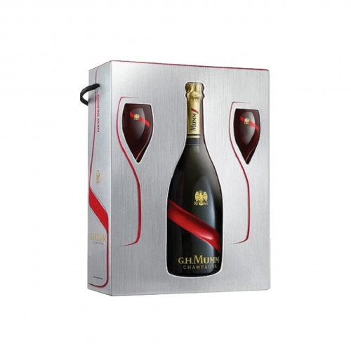 G.H.MUMM BRUT WITH 2 FLUTES GIFT SET